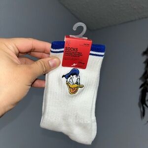 Disney unisex White and Blue Donald Duck Casual Socks